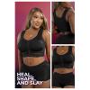 imageSnatched Body DC02L4 Mastectomy Posture Corrector Front Closure Breast Augmentation Post Surgery Bras for Women Black LDc02l4 Black