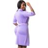 imageSnatched Body Surgical Op Recovery Womens Robe Post Surgery PJs with  Sleeves Purple PJ501 SM