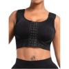 imageSnatched Body DC02L4 Mastectomy Posture Corrector Front Closure Breast Augmentation Post Surgery Bras for Women Black LDc02l4 Black