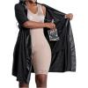 imageSnatched Body Surgical Op Recovery Womens Robe Post Surgery PJs with  Sleeves PJ501 Black SM