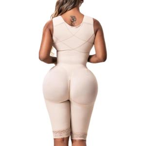 imageSnatched Body  Womens Stage 1 Faja Colombianas with Bra Shapewear BBL Post Surgery Compression Garment Butt LiftingLatte