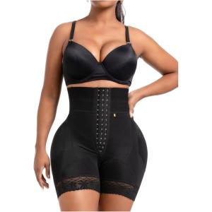 imageSnatched Body 002419 High Waisted Colombian Shapewear Faja BBL Short002419 Black