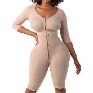 imageSnatched Body Fajas Colombianas  Faja Shapewear for Women with Sleeves  Stage 1 Faja Post Surgery BBL ampamp Lipo 360Dc04l1 Beige