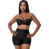 imageSnatched Body Butt Lifting High Waisted Tummy Control Biker Womens Seamless Shorts Seamless Compression Booty Boyshorts2pack Black
