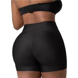 imageSnatched Body Butt Lifting High Waisted Tummy Control Biker Womens Seamless Shorts Seamless Compression Booty BoyshortsBlack
