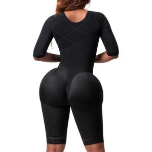 imageSnatched Body Fajas Colombianas  Faja Shapewear for Women with Sleeves  Stage 1 Faja Post Surgery BBL amp Lipo 360Dc04l1 Black