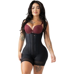 image:imageSnatched Body Open Bust Faja Body Shaper  Faja Corset Shapewear  Short Bodysuit Colombianas MoldeadorasBlack